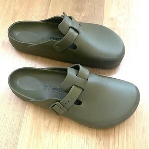 Birkenstock Boston EVA Khaki Green Slip-On Clogs EU 46 US M 13-13.5